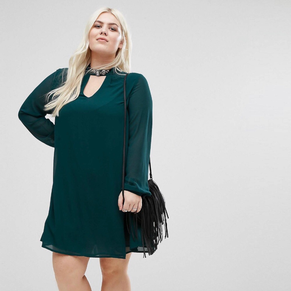 Alice & You retro keyhole teal dress